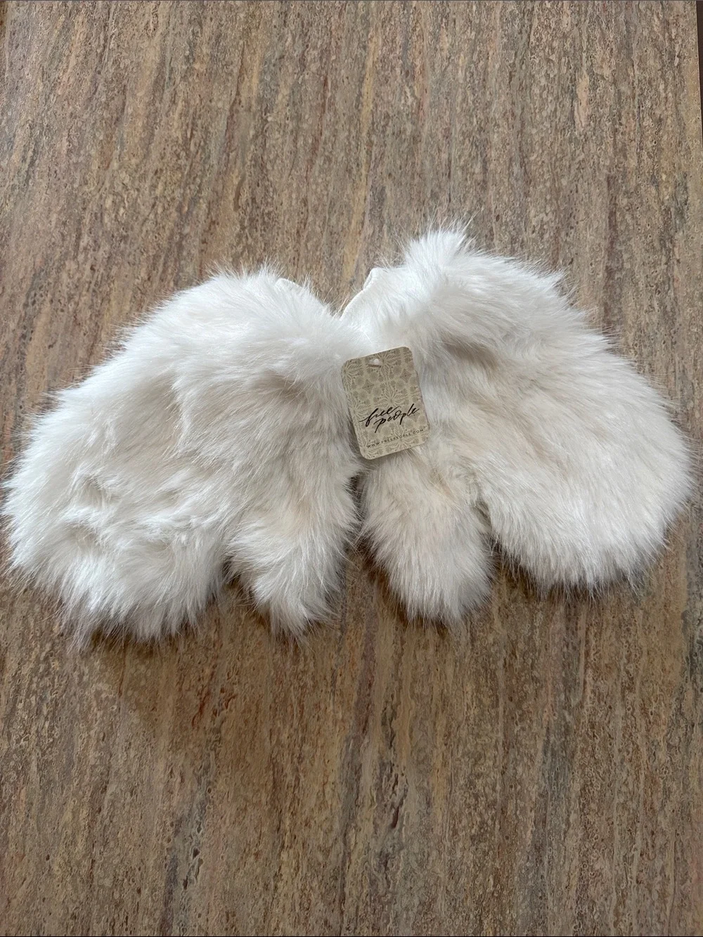 Free People Faux Fur Mittens
